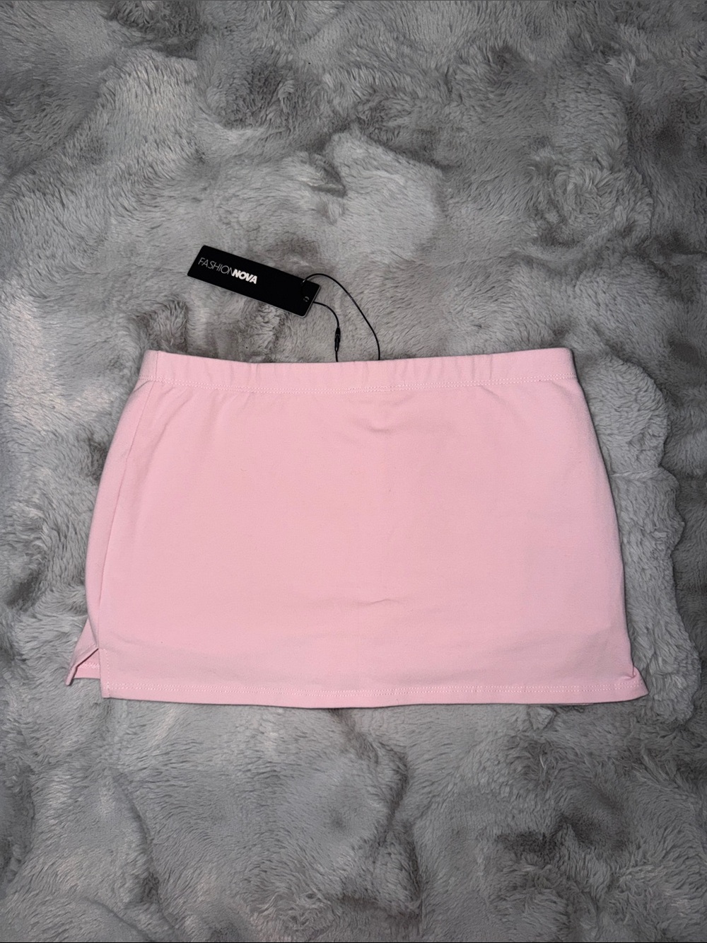 Fashion Nova Pastel Pink Knit Mini Skort